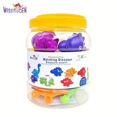 Dinosaur Matching Game 1-10 Sensory Trash Can Set