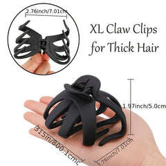 5pcs Frosted Hair Clip Octopus Hair Clip for Women Girls Solid Shark Clip
