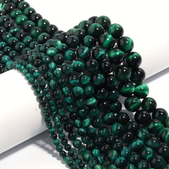 Green Tiger's Eye Stone Beads for DIY Jewelry Making 4-12mm