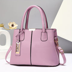 Large Capacity Tote Handbag Casual PU Leather Shoulder & Crossbody Bag