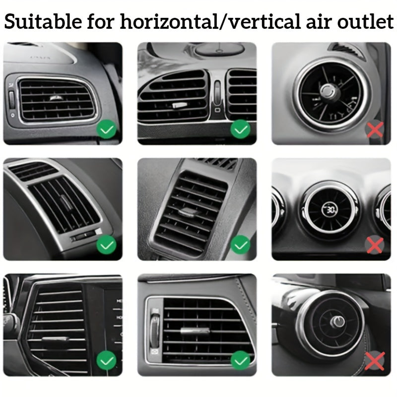 Car Air Vent Phone Mount Holder Metal Hook Air Vent Compatible With All Phones