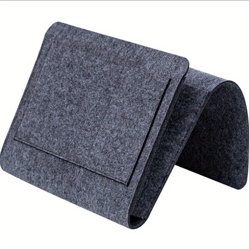 Felt Bedside Storage Bag Hanging Organizer Remote Control Books Laptop Portable