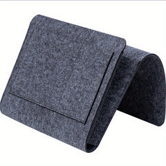 Felt Bedside Storage Bag Hanging Organizer Remote Control Books Laptop Portable