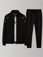 Men's Athletic Tracksuit Zip Up Jacket and Pants Set