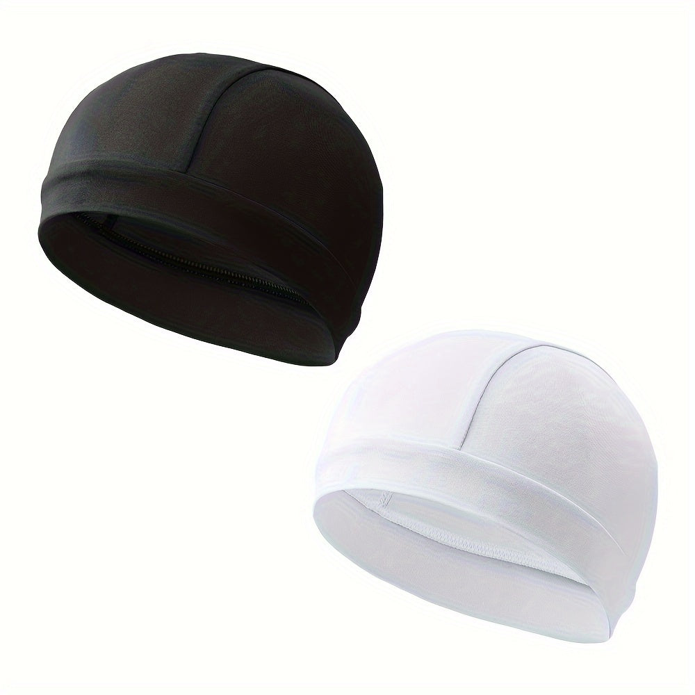 2Pcs Moisture Wicking Helmet Cap Cooling Beanie Hat For Running Cycling