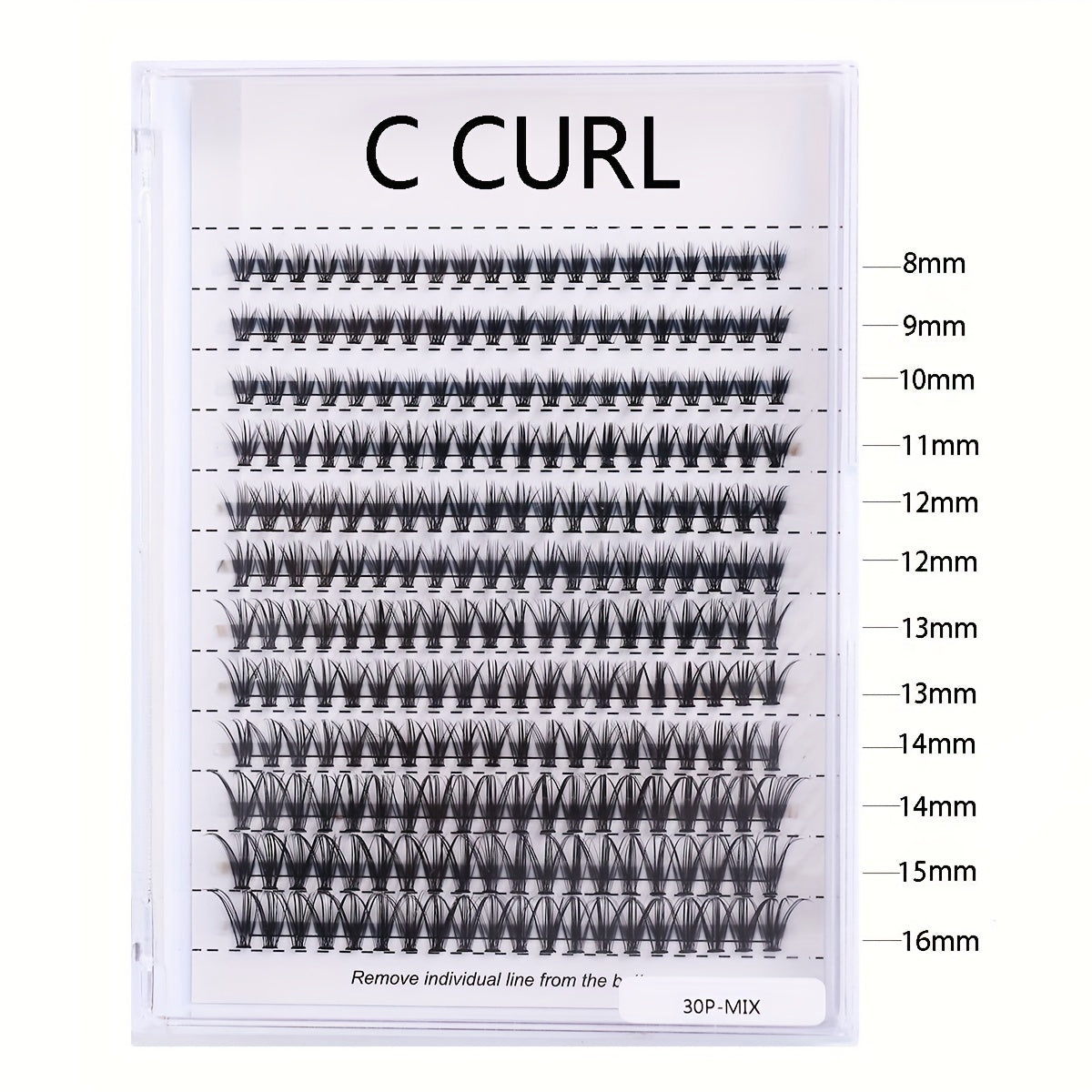 180 Pcs Mixed Lash Clusters 9 Rows DIY Eyelashes Extensions