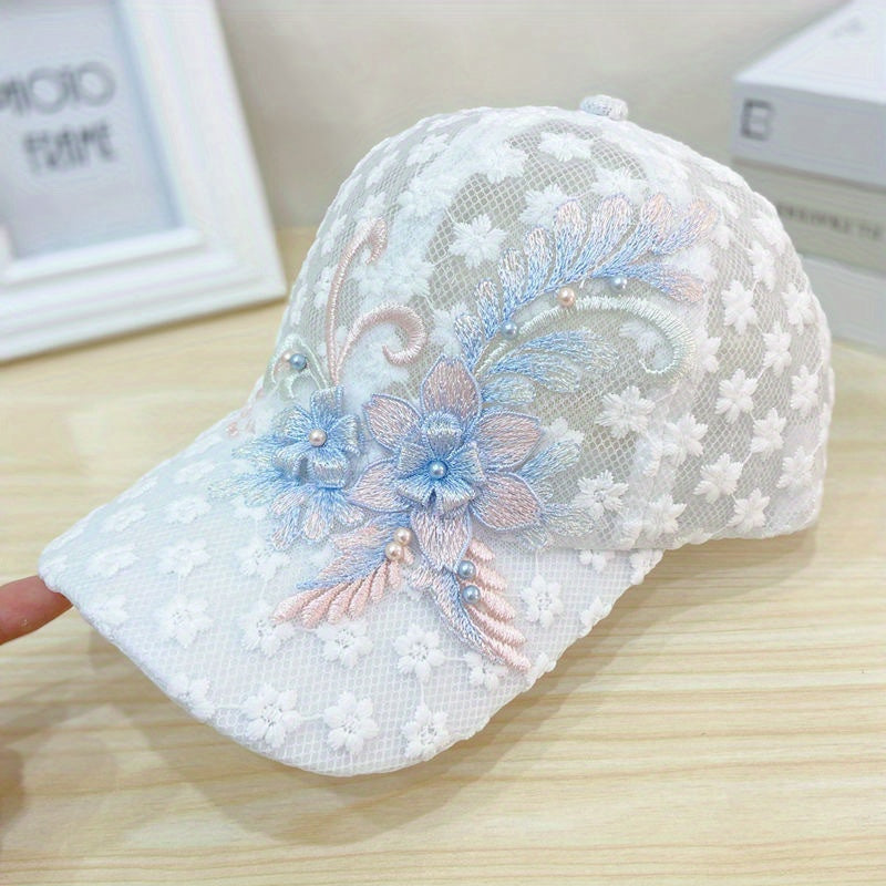 Lace Floral Baseball Cap Sun Hat