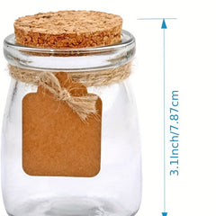 30pcs 100ml Glass Pudding Cups with Cork Lids - Baking Tools for Home Kitchen