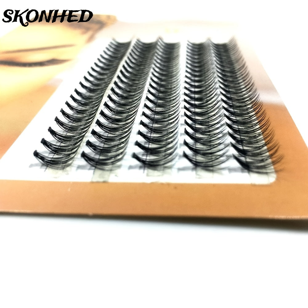 SKONHED 5Rows Individual Lashes Natural Soft Thick Cluster False Eyelashes