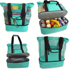 Insulated Mesh Bag Multifunctional Cooler for Outdoor Beach Picnic
