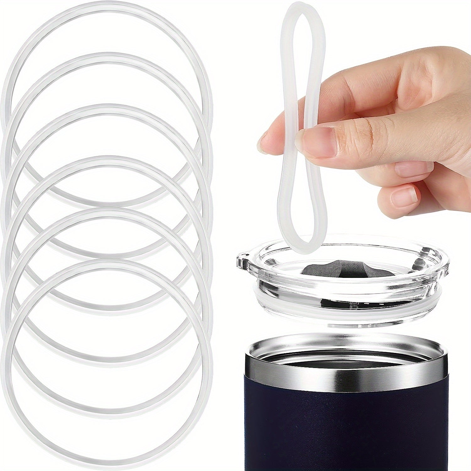 6pcs Replacement Rubber Cover Seal for 16-20oz Cups