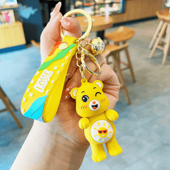 Cartoon Bear Bracelet Keychain Doll Purse Bag Car Key Charm Accessory