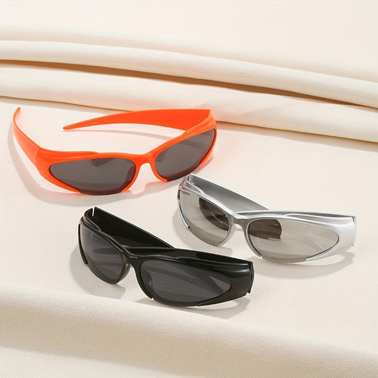 Y2K Wrap Around Sports Sunglasses Mirrored UV400 Shades