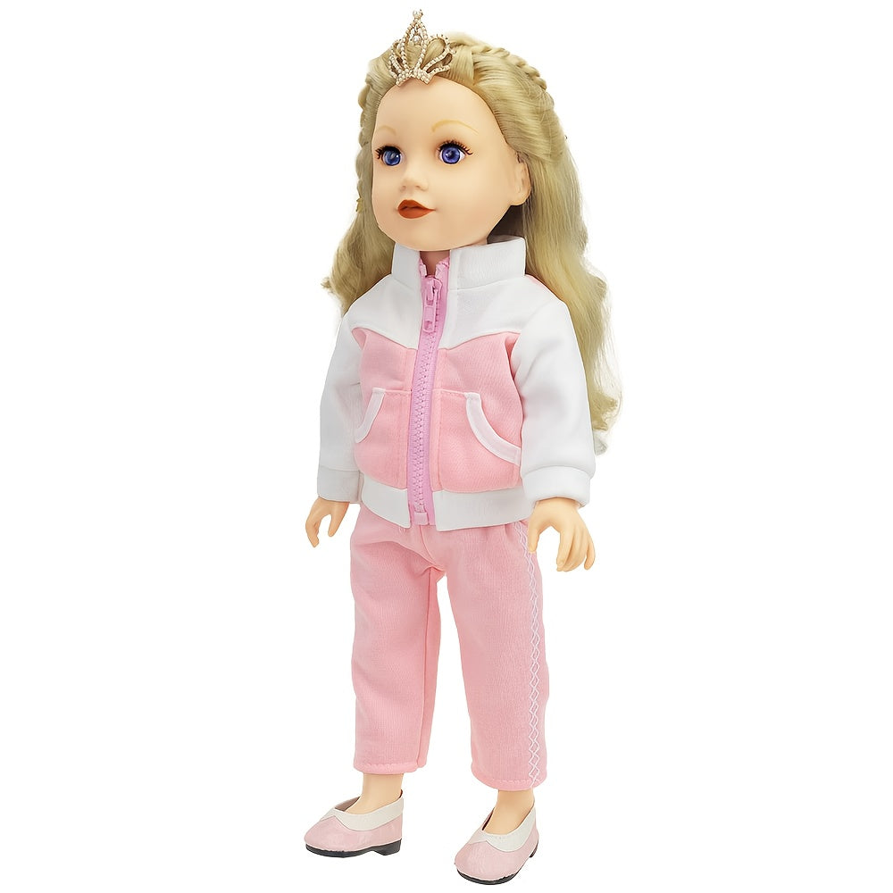 Doll Outfit Set 43 Doll Clothing Two Piece Set Pink