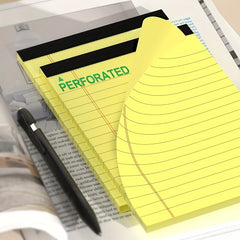 10pcs Yellow Horizontal Line Notepad Work Notebook