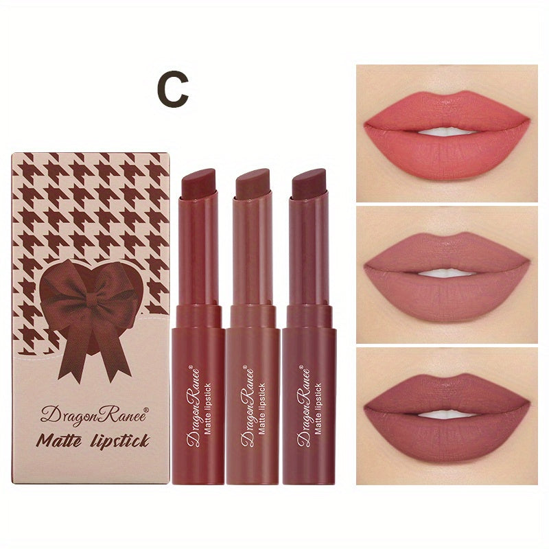 Matte Velvet Air Soft Lipstick Set Box 3 Pack