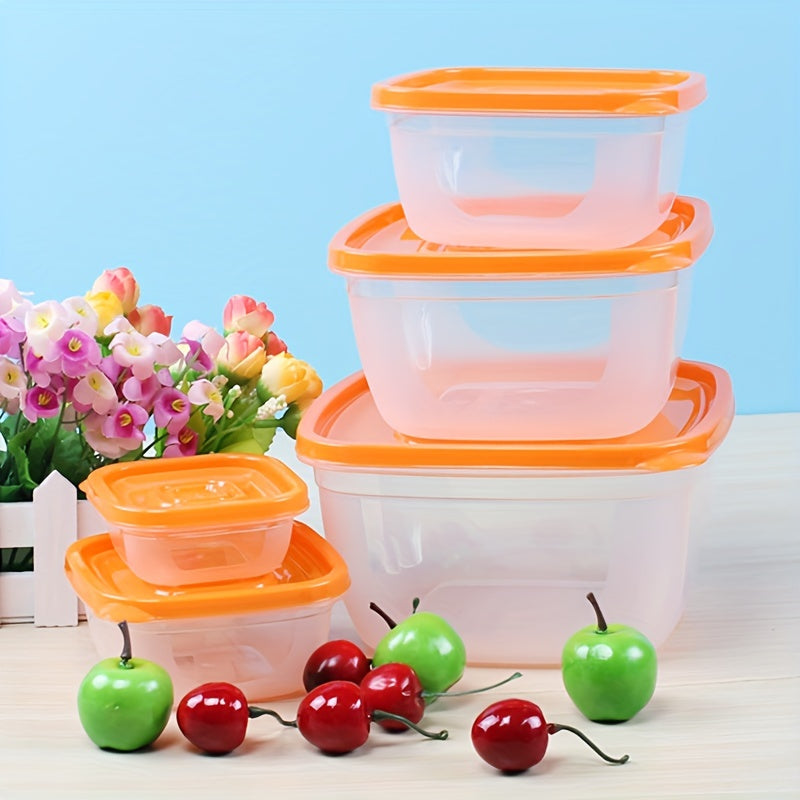 5pcs Round Food Sealed Box Set - Microwave Safe Bento Lunch Box