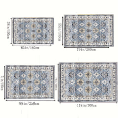 Boho Persian Washable Area Rug Stain & Water Resistant Vintage Floor Carpet