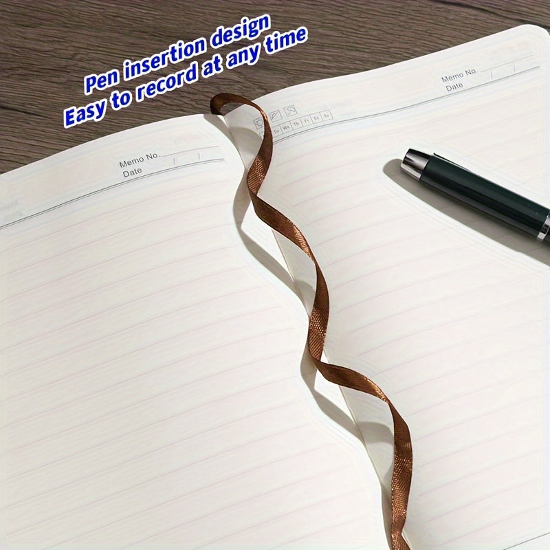 B5 Notebook with Pen Insert and Waterproof Faux Leather Cover