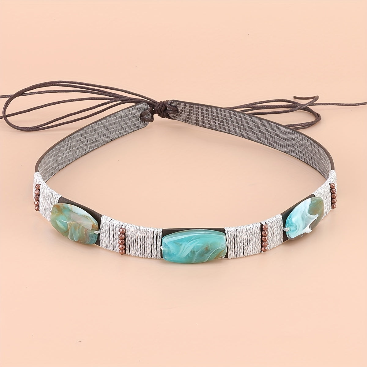 Boho Turquoise Tassel Hat Band Western Style Cowboy Cowgirl Hatband