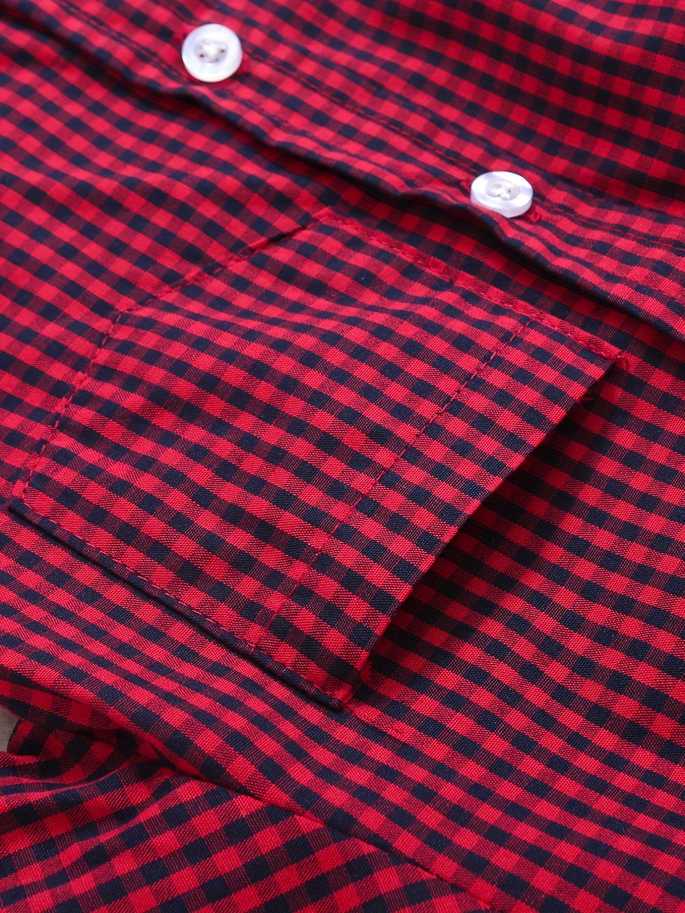 Toddler Boys Plaid Graphic Button Pocket Casual Short Sleeve Shirt