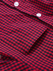 Toddler Boys Plaid Graphic Button Pocket Casual Short Sleeve Shirt