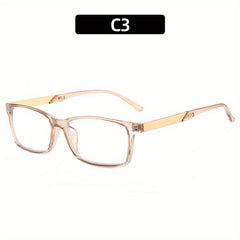 Light Blocking Reading Glasses Classic Jelly Square Anti Eyestrain