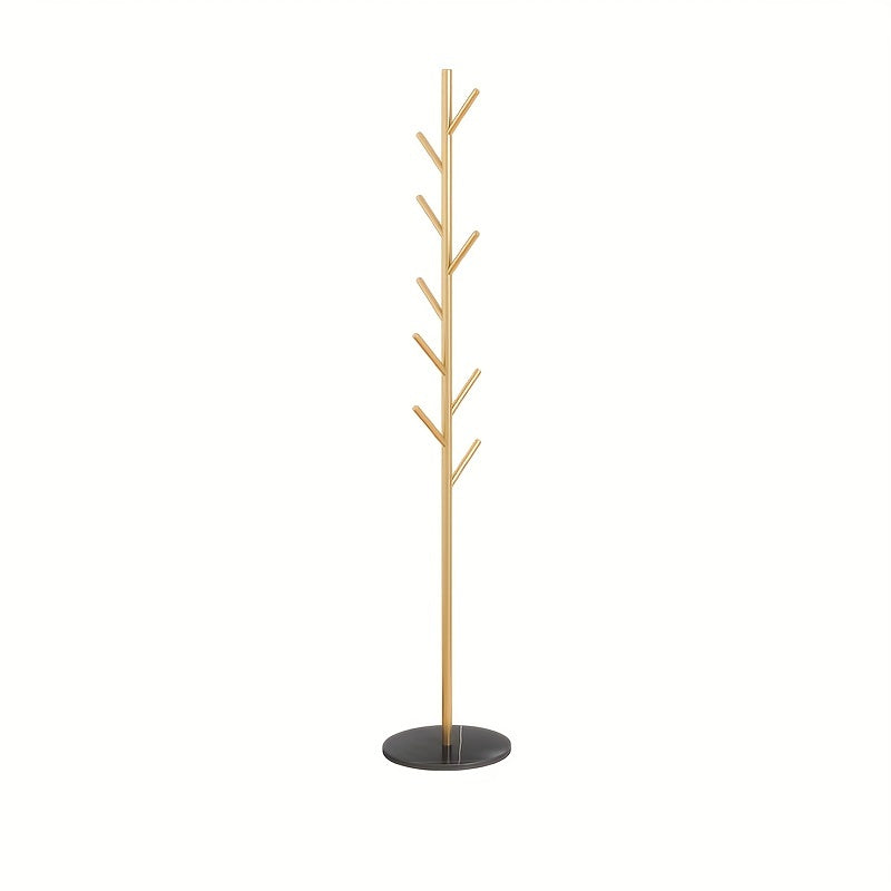 Tree Coat Rack Stand with Decorative Base for Hallway Entryway Coat