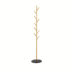 Tree Coat Rack Stand with Decorative Base for Hallway Entryway Coat