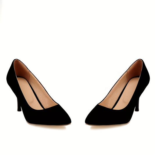 Women's Stiletto Heels Pointed Toe Slip-On Shoes Pumps