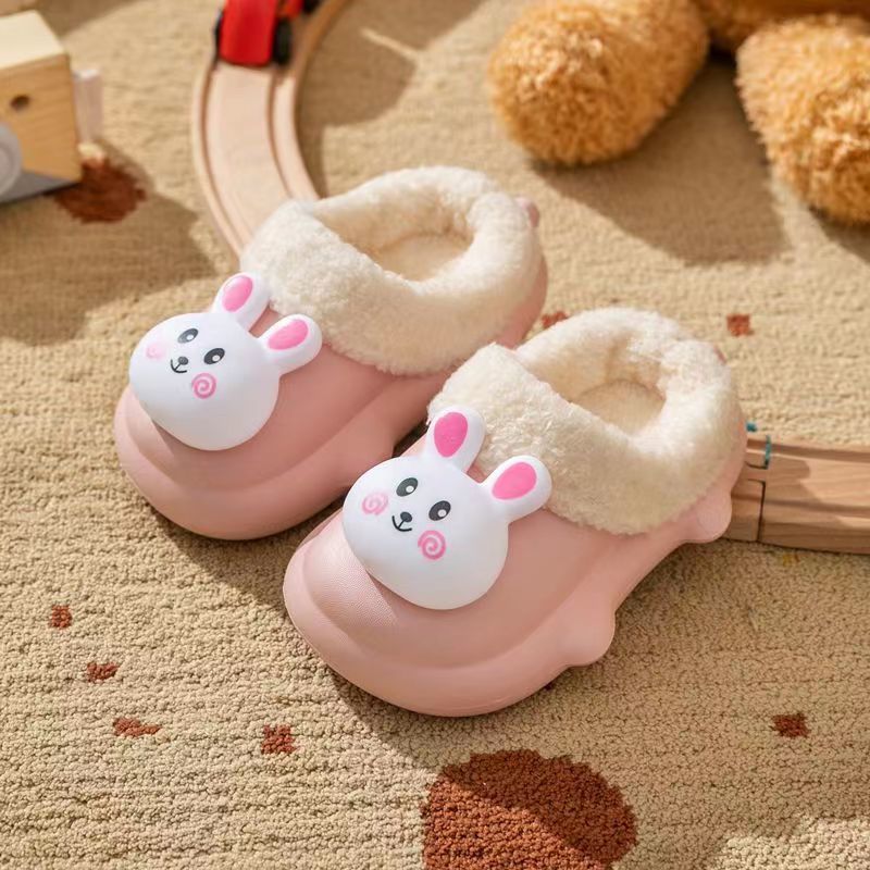 Kids Warm Bunny Slippers Home Shoes for Winter