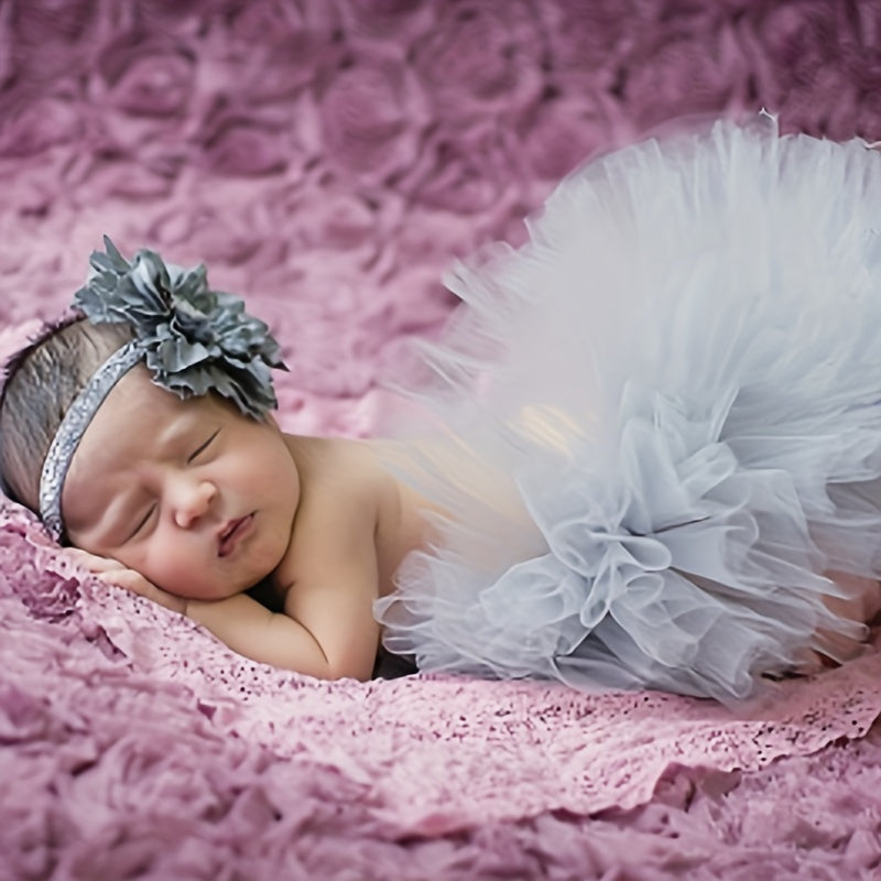 2pcs Baby Girl Skirt Photo Props for Newborn Shower