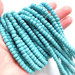 94pcs 4-6mm Turquoise Stone Spacer Beads DIY Necklace Making