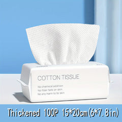 100 Pcs Disposable Face Towel For Washing Soft Dry Wipes Facial Cloths