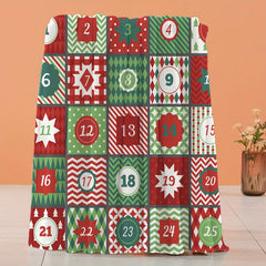 Christmas Flannel Blanket Xmas Decor Plaid Warm Cozy Throw Bed Sofa Office