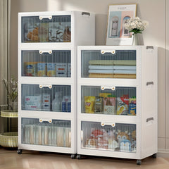 Large Plastic Storage Box With Wheels Stackable Lid Bedroom Living Room Kitchen