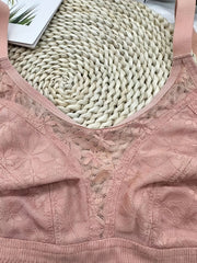Wireless Lace Bra Full Coverage Comfortable Breathable Women's Lingerie
