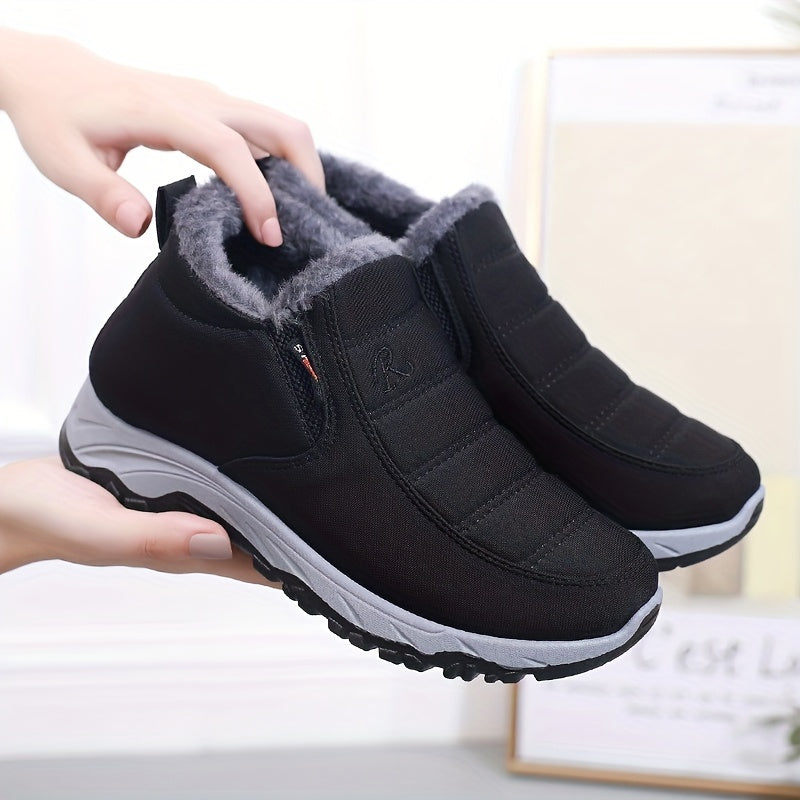 Women's Flatform Slip-On High Round Toe Winter Boots