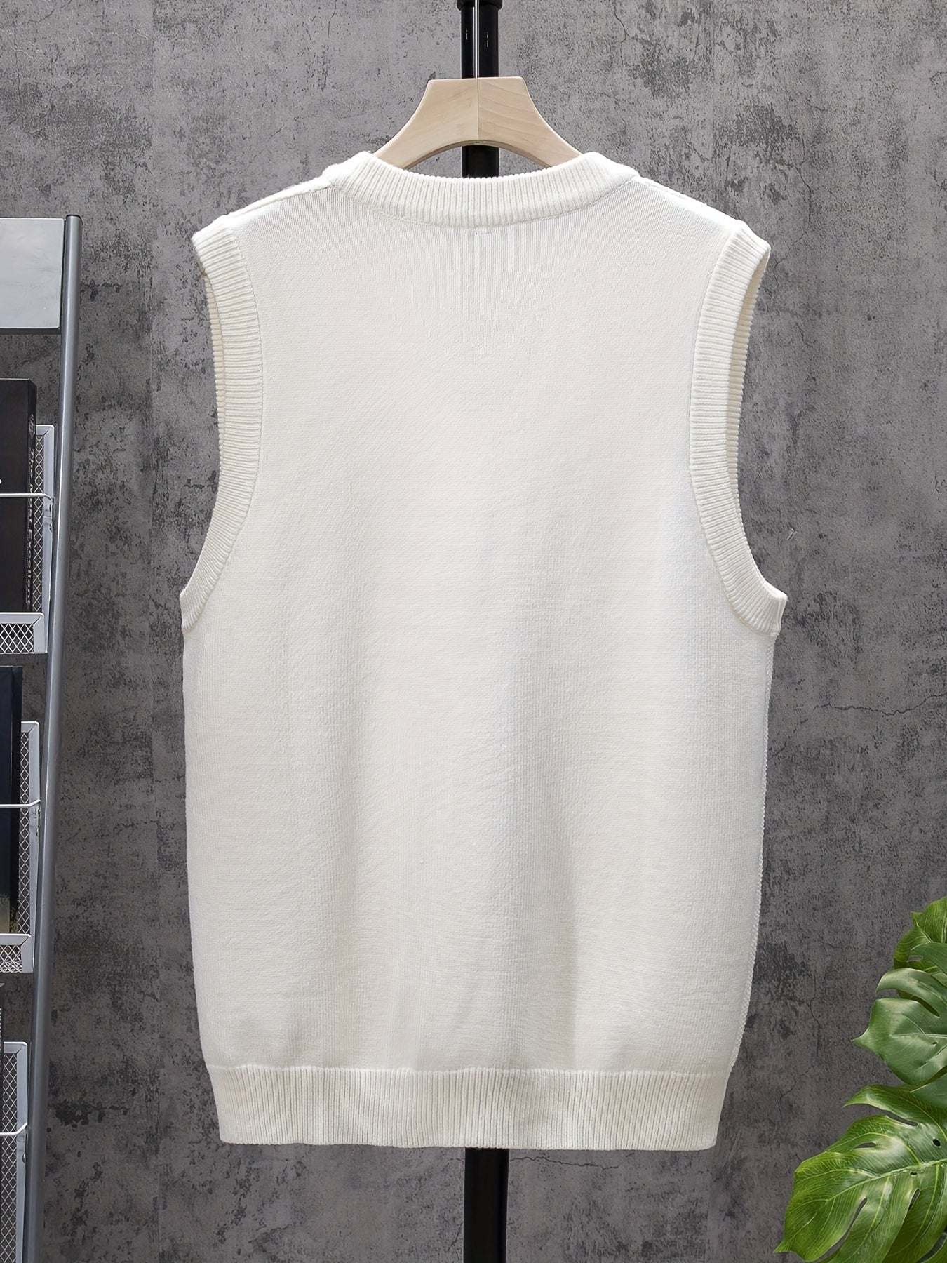 Men's V Neck Sleeveless Knitted Vest