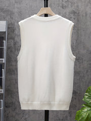 Men's V Neck Sleeveless Knitted Vest