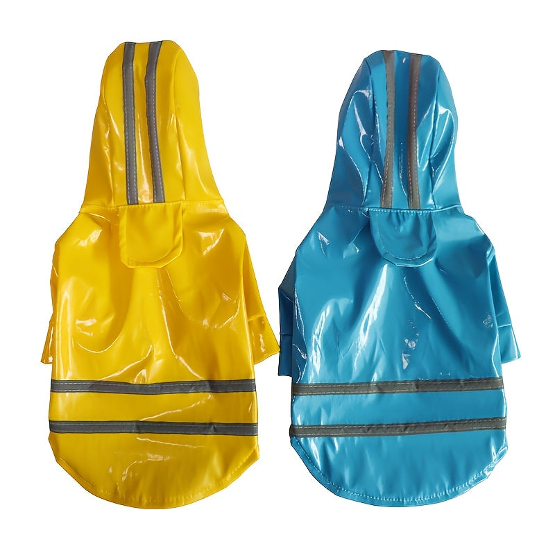 Pet PU Raincoat For Small Medium Dog Puppy Reflective Waterproof