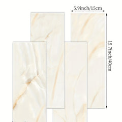 Yellow Marble Adhesive Floor Tiles Peel And Stick PVC Waterproof