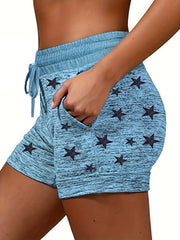 Women's Plus Star Print Drawstring Leggings