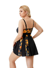Floral Bikini Set Plus Size Women's Medium Stretch Beachwear