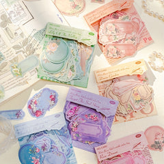 Retro Flower Label Sticker Package Garden Memo Series Plant Flower Notebook