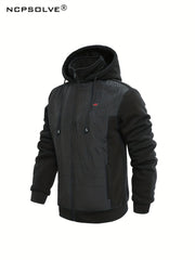 Men's Active Thermal Hooded Jacket & Pants Set for Winter