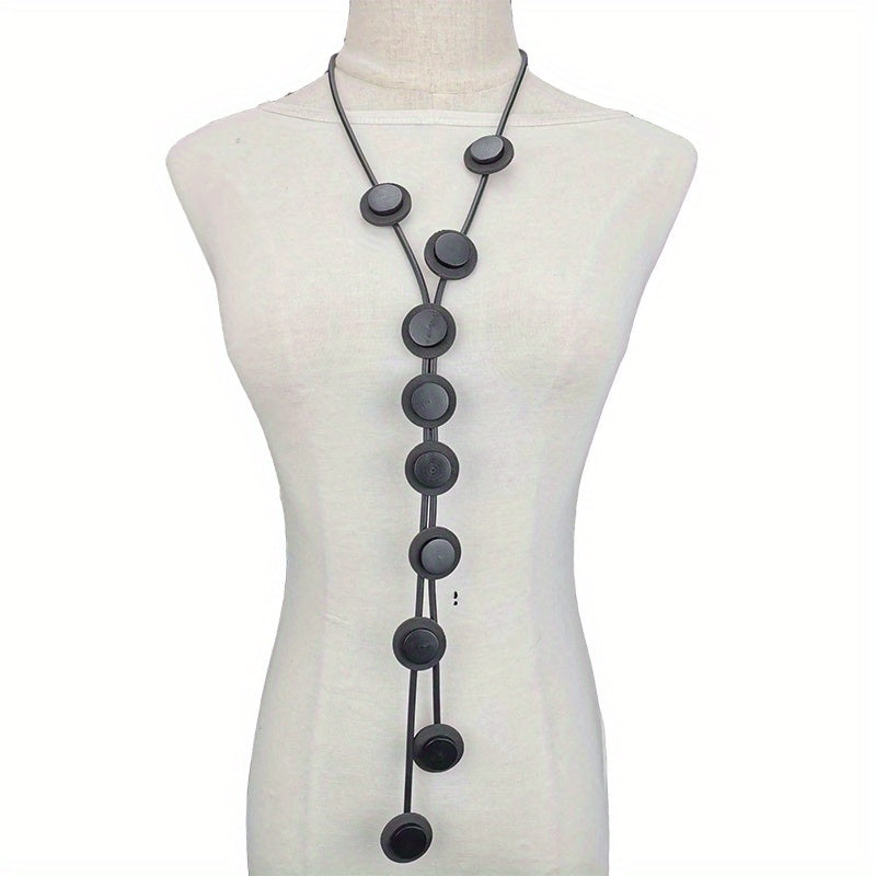 Y Shaped Long Pendant Necklace Bohemian Accessories Party Clothing Neck Jewelry
