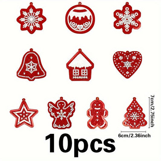 10pcs Christmas DIY Stickers Hanging Decoration Gift Tags