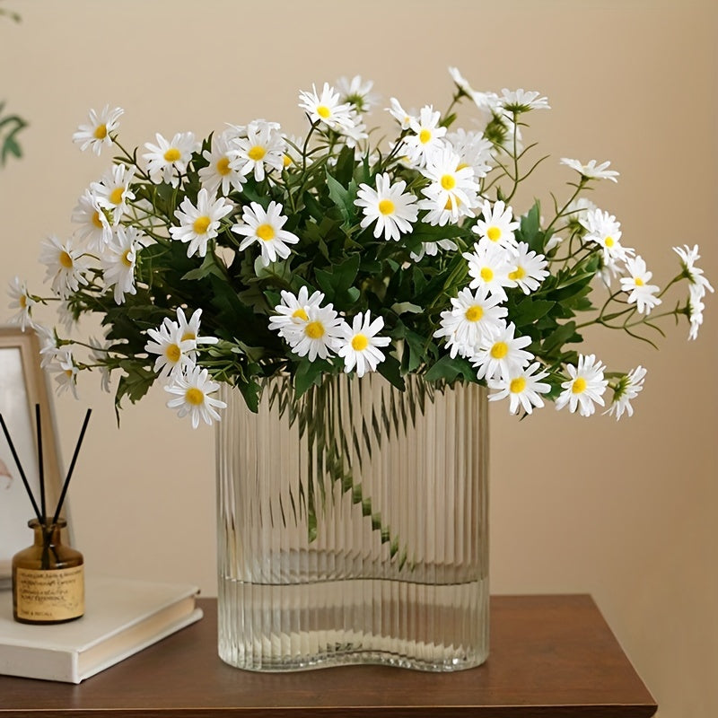 9 Forks Artificial Daisy Flower Real Touch Arrangement Home Wedding Office Decor