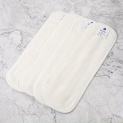 4pcs Bamboo Cotton Reusable Cloth Diaper Inserts Absorbent Liners